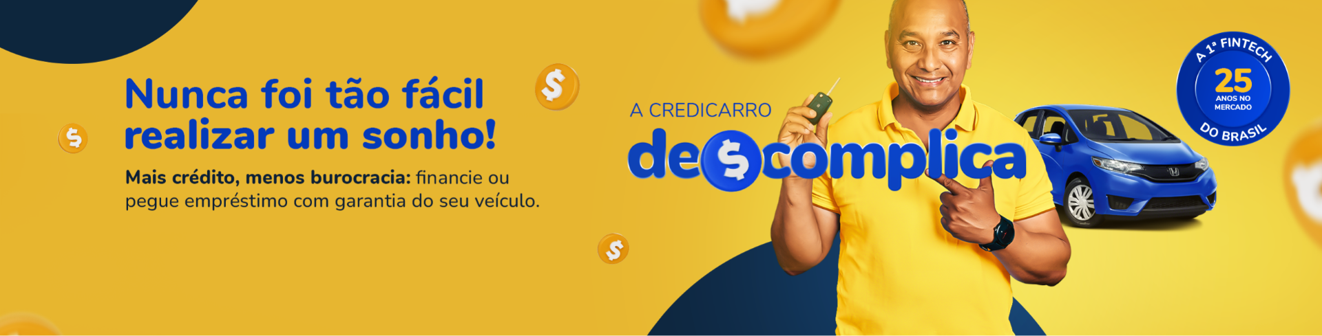 Banner de boas-vindas Credicarro